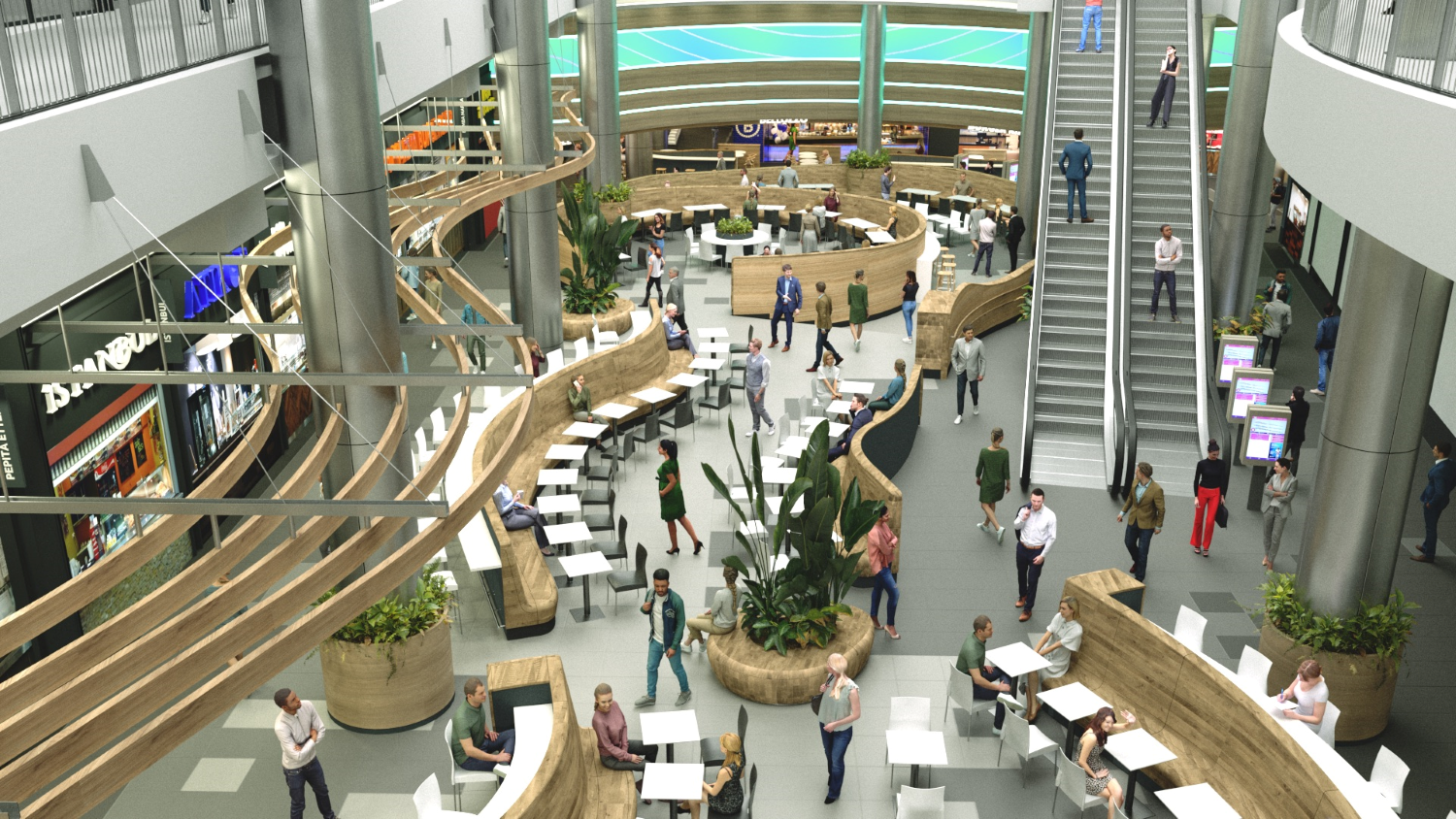 News Article Budapest food court Hungary retail shopping centre
